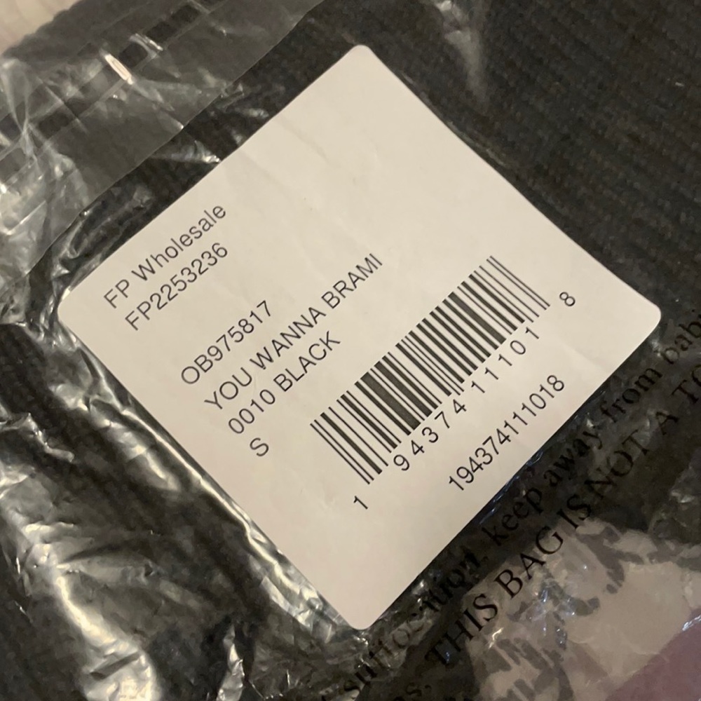 NWT S Free People You wanna brami crochet bra top. black final sale price - Picture 10 of 12